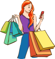 boodschappen doen PNG grafisch clip art ontwerp