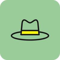 Hat Cowboy Side Vector Icon Design