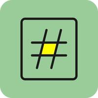 Hashtag Vector Icon Design