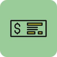 Money Check Vector Icon Design