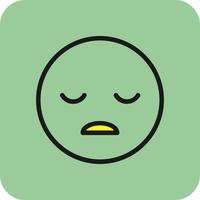 Frown Open Vector Icon Design