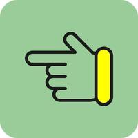 Hand Point Left Vector Icon Design