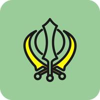Khanda Vector Icon Design