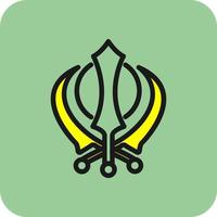 Khanda Vector Icon Design