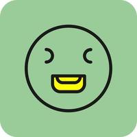 Laugh Squint Vector Icon Design