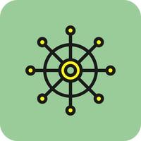 Dharmachakra Vector Icon Design