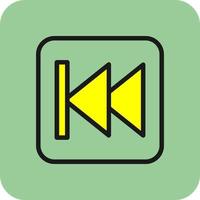 Fast Backward Vector Icon Design