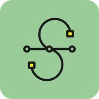 Bezier Curve Vector Icon Design