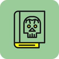 diseño de icono de vector muerto de libro