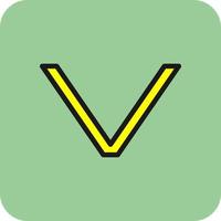 Angle Down Vector Icon Design