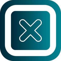 Square x Vector Icon Design