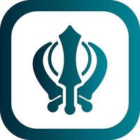 Khanda Vector Icon Design