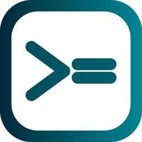 Greater Than Equal Vector Icon Design