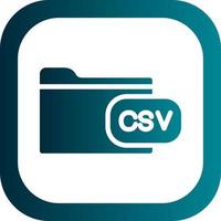 diseño de icono de vector de archivo csv