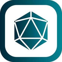 Dice D20 Vector Icon Design