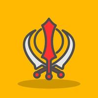 Khanda Vector Icon Design