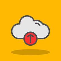 Cloud Upload Alt Vector Icon Design