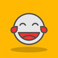 Grin Tongue Squint Vector Icon Design