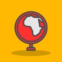 diseño de icono de vector de globo África