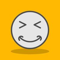 Grin Squint Vector Icon Design