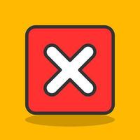 Square x Vector Icon Design