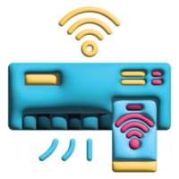 3d illustration air Conditionneur dans intelligent Accueil ensemble png