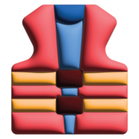 3d illustration life vest in labour day set png