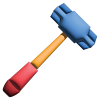 3d Illustration Hammer im Arbeit Tag einstellen png