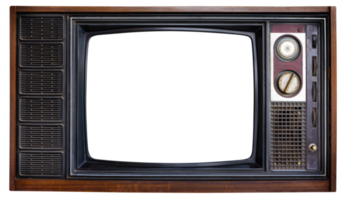 oud televisie geïsoleerd voor ontwerp png