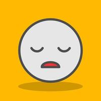 Frown Open Vector Icon Design