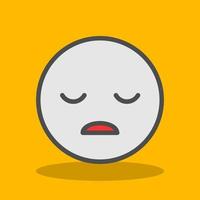 Frown Open Vector Icon Design