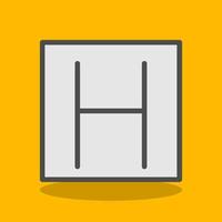 H Square Vector Icon Design