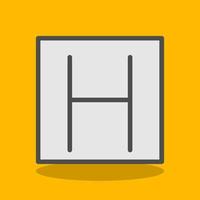 H Square Vector Icon Design