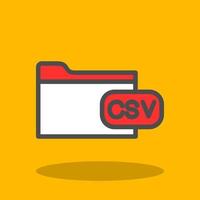 diseño de icono de vector de archivo csv