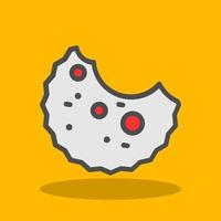 diseño de icono de vector de mordedura de galleta