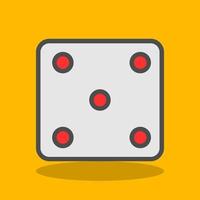 Dice Five Vector Icon Design