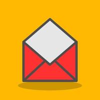 Envelope Open Vector Icon Design