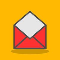 Envelope Open Vector Icon Design