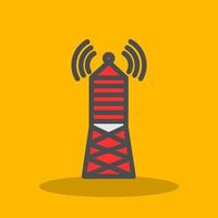 Broadcast Tower Vector Icon Design