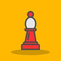 Chess Bishop Vector Icon Design