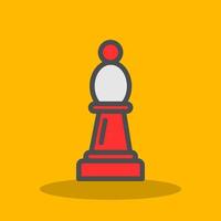 Chess Bishop Vector Icon Design