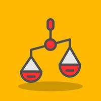 Balance Scale Left Vector Icon Design