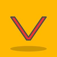 Angle Down Vector Icon Design