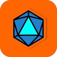 Dice D20 Vector Icon Design