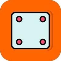 Dice Four Vector Icon Design