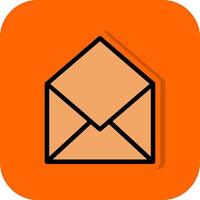 Envelope Open Vector Icon Design