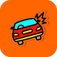 diseño de icono de vector de accidente de coche