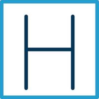 H Square Vector Icon Design