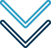 Chevrons Down Vector Icon Design