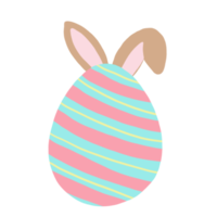 Pâques des œufs avec oreilles lapin png